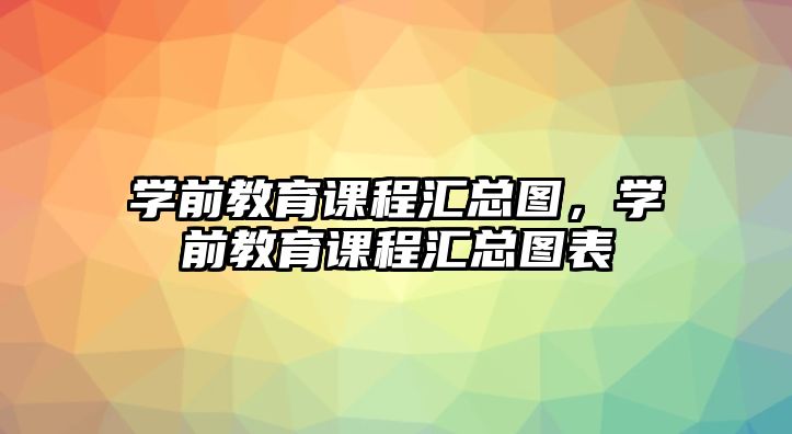 學前教育課程匯總圖，學前教育課程匯總圖表