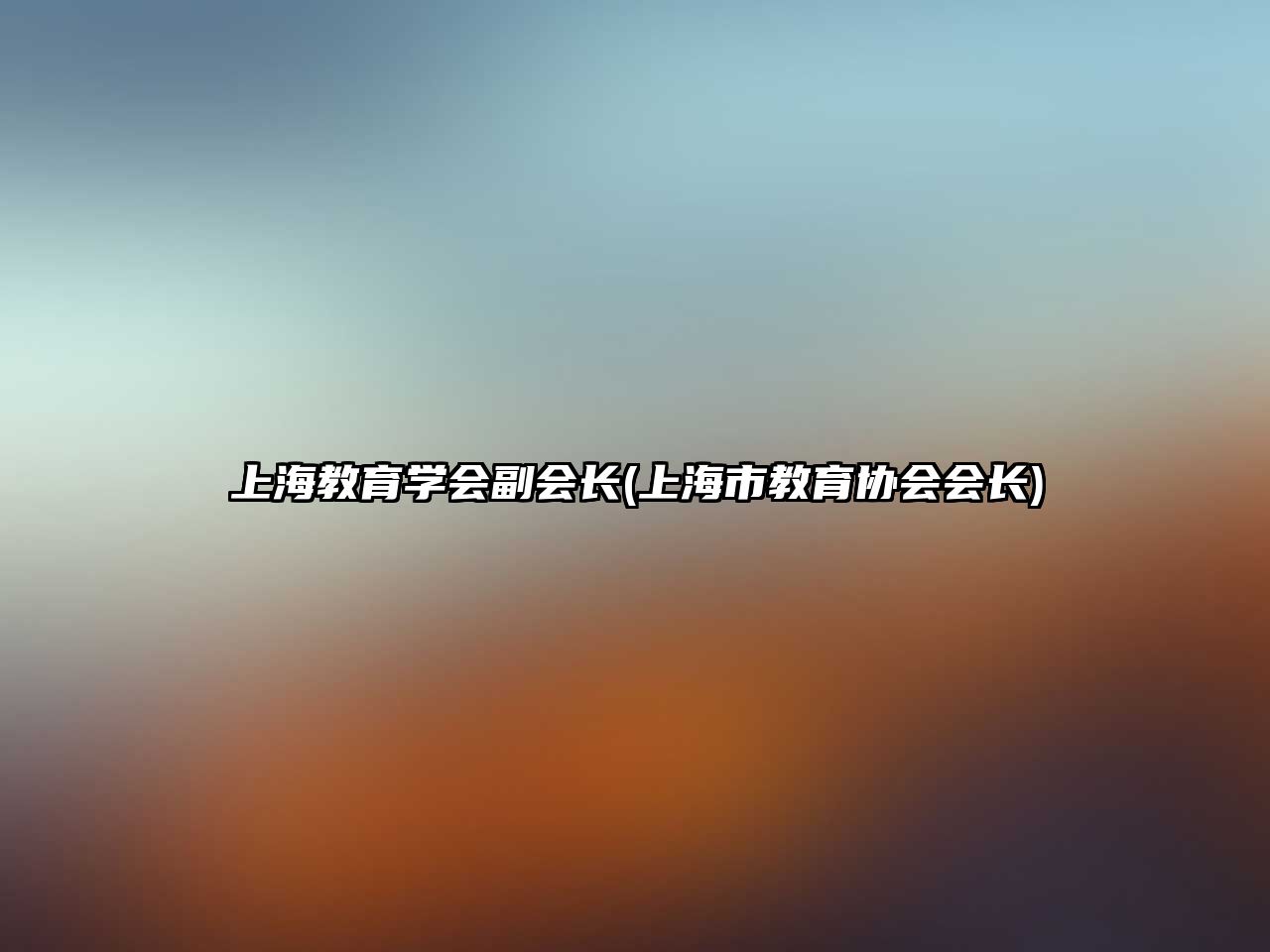 上海教育學(xué)會(huì)副會(huì)長(上海市教育協(xié)會(huì)會(huì)長)