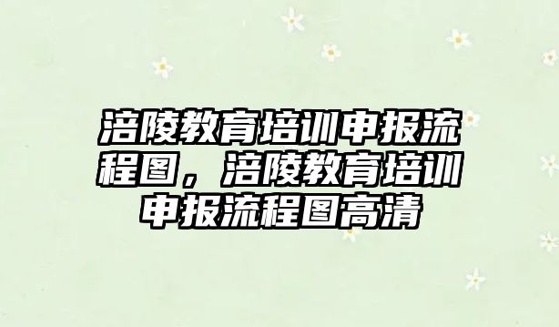 涪陵教育培訓申報流程圖，涪陵教育培訓申報流程圖高清