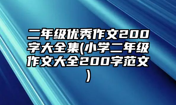 二年級(jí)優(yōu)秀作文200字大全集(小學(xué)二年級(jí)作文大全200字范文)