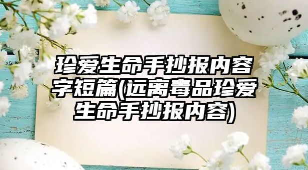 珍愛生命手抄報內(nèi)容字短篇(遠離毒品珍愛生命手抄報內(nèi)容)