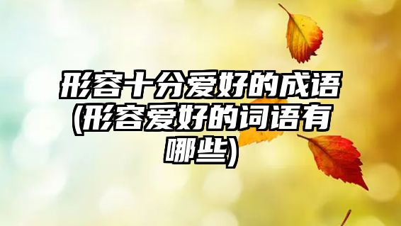 形容十分愛好的成語(形容愛好的詞語有哪些)