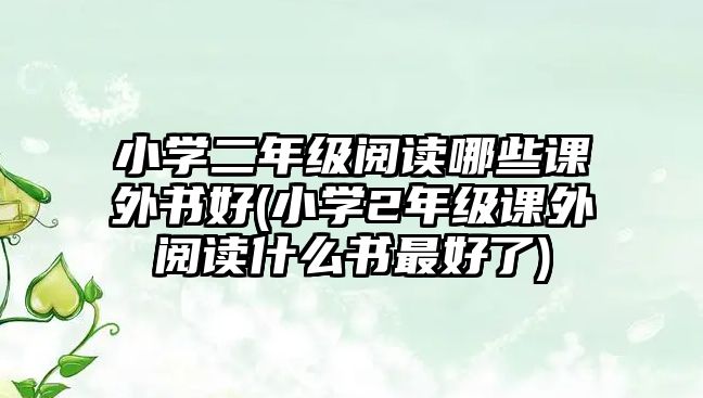 小學(xué)二年級(jí)閱讀哪些課外書好(小學(xué)2年級(jí)課外閱讀什么書最好了)