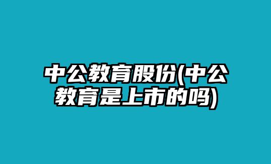 中公教育股份(中公教育是上市的嗎)