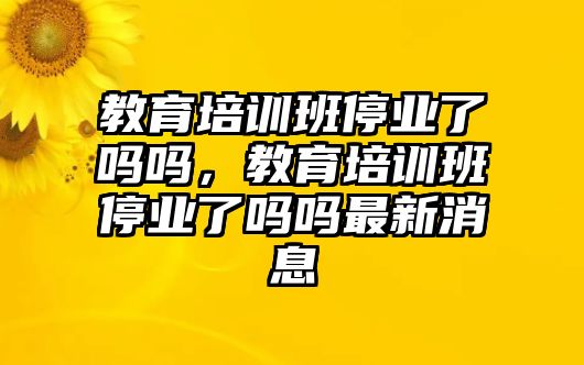 教育培訓(xùn)班停業(yè)了嗎嗎，教育培訓(xùn)班停業(yè)了嗎嗎最新消息