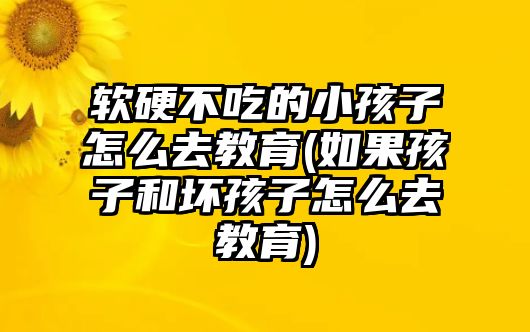 軟硬不吃的小孩子怎么去教育(如果孩子和壞孩子怎么去教育)