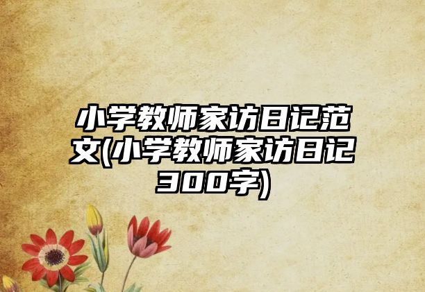 小學(xué)教師家訪日記范文(小學(xué)教師家訪日記300字)