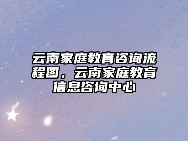 云南家庭教育咨詢流程圖，云南家庭教育信息咨詢中心