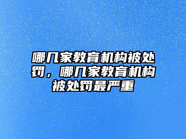 哪幾家教育機(jī)構(gòu)被處罰，哪幾家教育機(jī)構(gòu)被處罰最嚴(yán)重