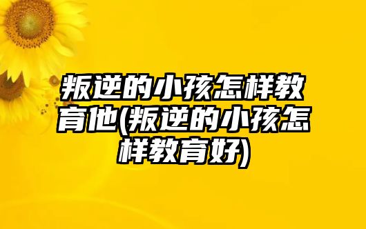 叛逆的小孩怎樣教育他(叛逆的小孩怎樣教育好)