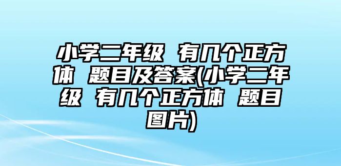 小學(xué)二年級(jí) 有幾個(gè)正方體 題目及答案(小學(xué)二年級(jí) 有幾個(gè)正方體 題目圖片)