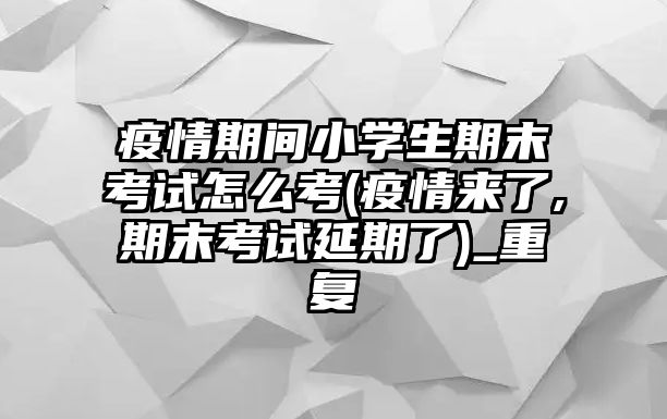 疫情期間小學生期末考試怎么考(疫情來了,期末考試延期了)_重復