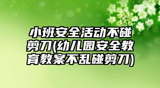 小班安全活動不碰剪刀(幼兒園安全教育教案不亂碰剪刀)