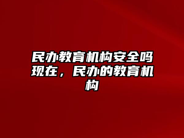 民辦教育機(jī)構(gòu)安全嗎現(xiàn)在，民辦的教育機(jī)構(gòu)