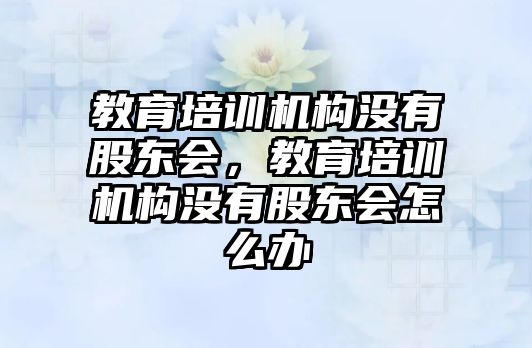 教育培訓(xùn)機構(gòu)沒有股東會，教育培訓(xùn)機構(gòu)沒有股東會怎么辦